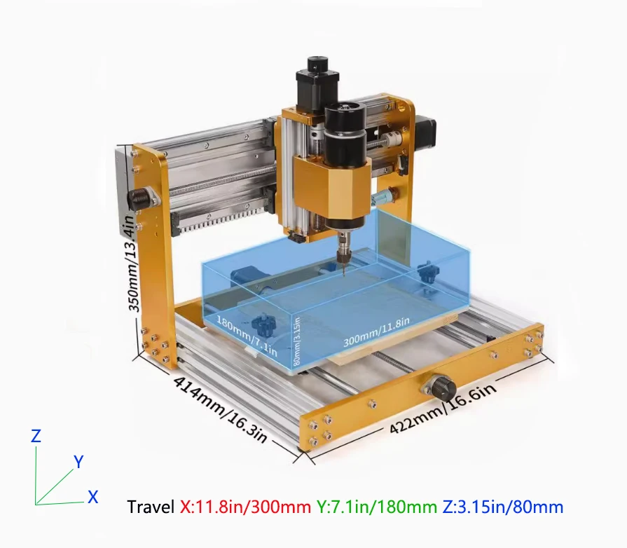CNC3018 Pro 500W All-Metal 3-Axis CNC Router Engraving Machine with Laser Engraver GRBL Control detail image 3