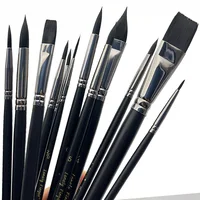 12pcs Professional Watercolor Paint Brushes Set, Soft Synthetic Paint Hair Art Brushes for Watercolors Acrylics Gouache 1
