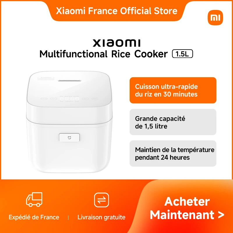 Cuiseur à riz Xiaomi 1,5 L avec programmation à 30,19€ chez Aliexpress