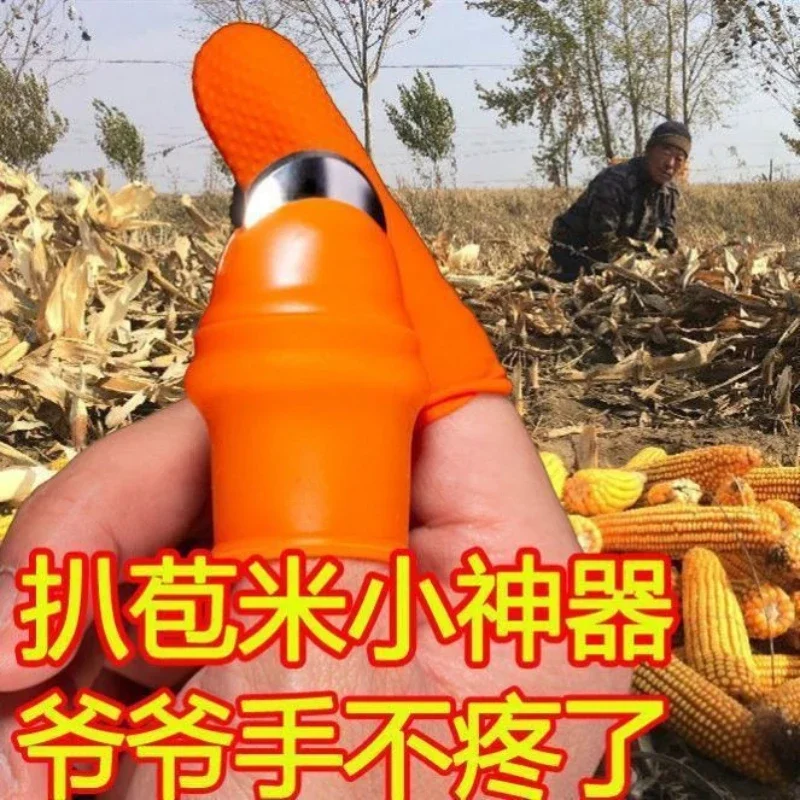 Finger Protector Silicone Thumb Knife Protector Gears Cutting Vegetable Harvesting Knife Pinching Plant Blade Scissors Gloves