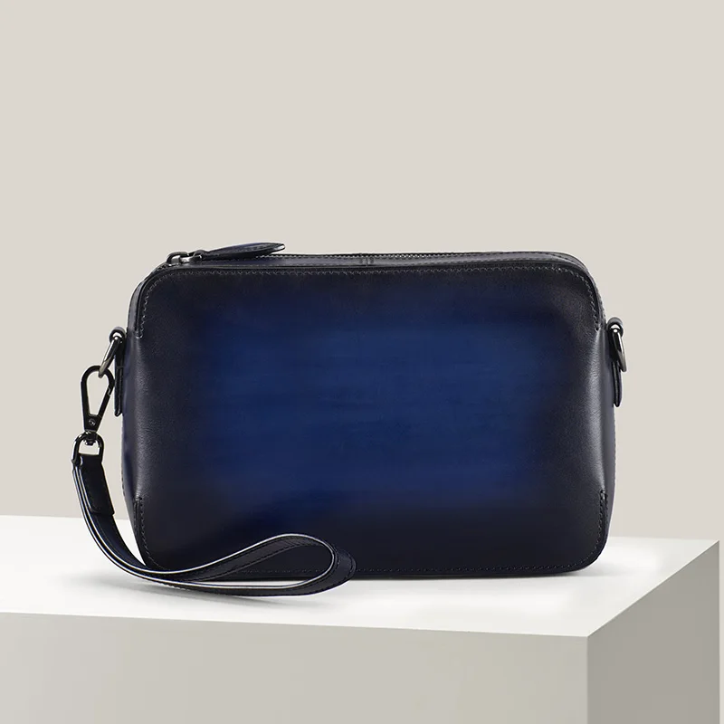Dimy Crossbody bag men's bag leather business shoulder bag high-end niche men's bag handbag hand-erased vintage messenger bag