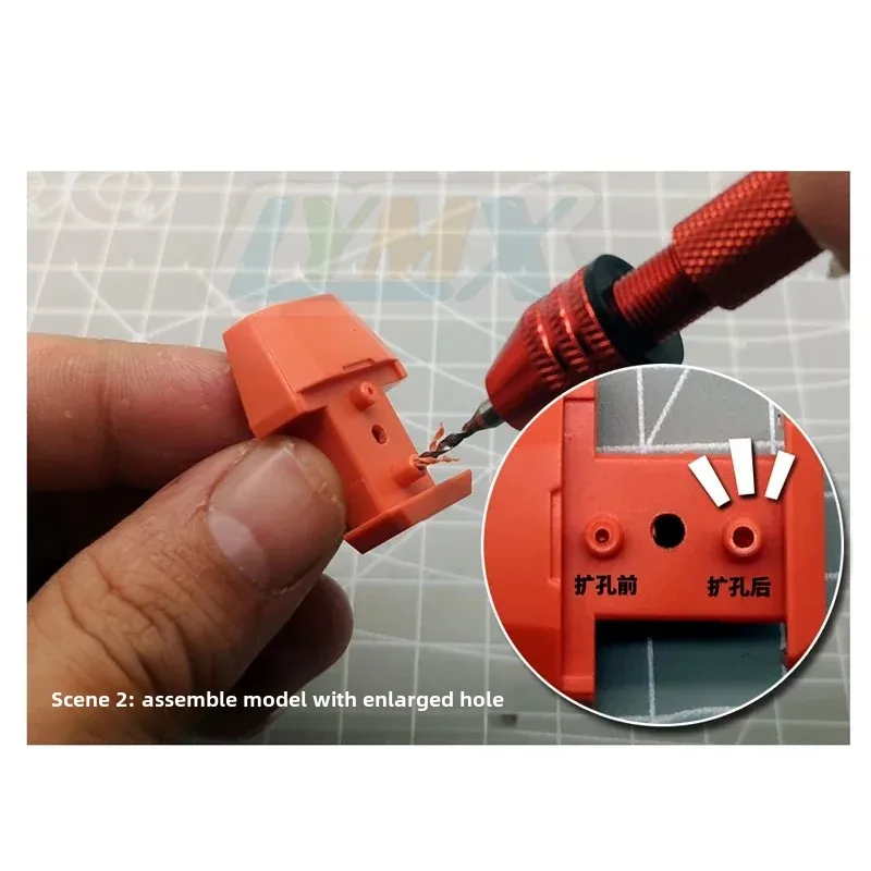MS060 Tungsten Steel Hand Drill Set With Drill Head for Model Hobby Punching Building DIY Tool