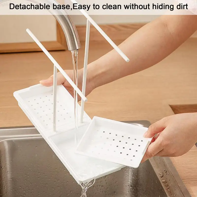 

Telescopic Sink Storage Rack Shelf Dish Drainer Sinks Organizer Baskets Useful Things Drain Rack Storage Basket For Sponge Dish