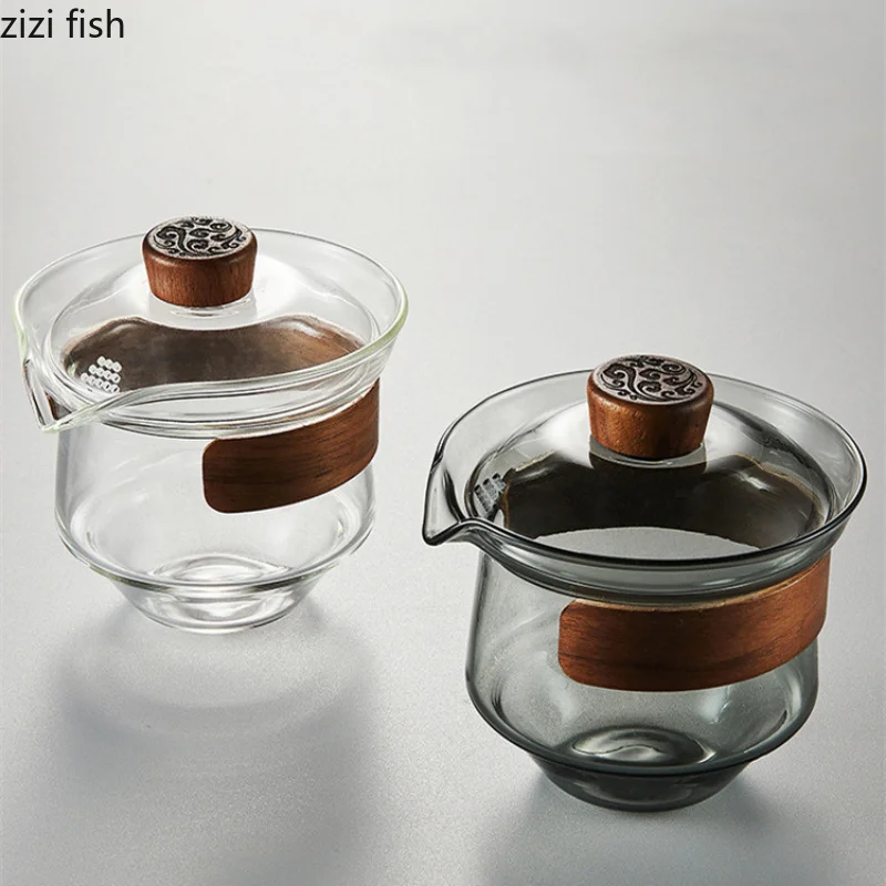 Glass Teapot Teacup Kettle Kungfu Tea Set Cover Bowl Tea Bowl Making Utensil Making Tools Teaware Pot and Cup Sets