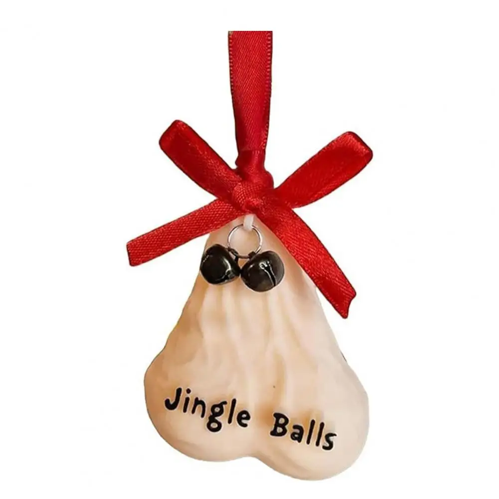 Novelty Jingle Balls Bauble 1/2/3Pcs 3D Balls Christmas Ornament Naughty Prank Egg Gag Christmas Tree Hanging Decoration christmas decorations