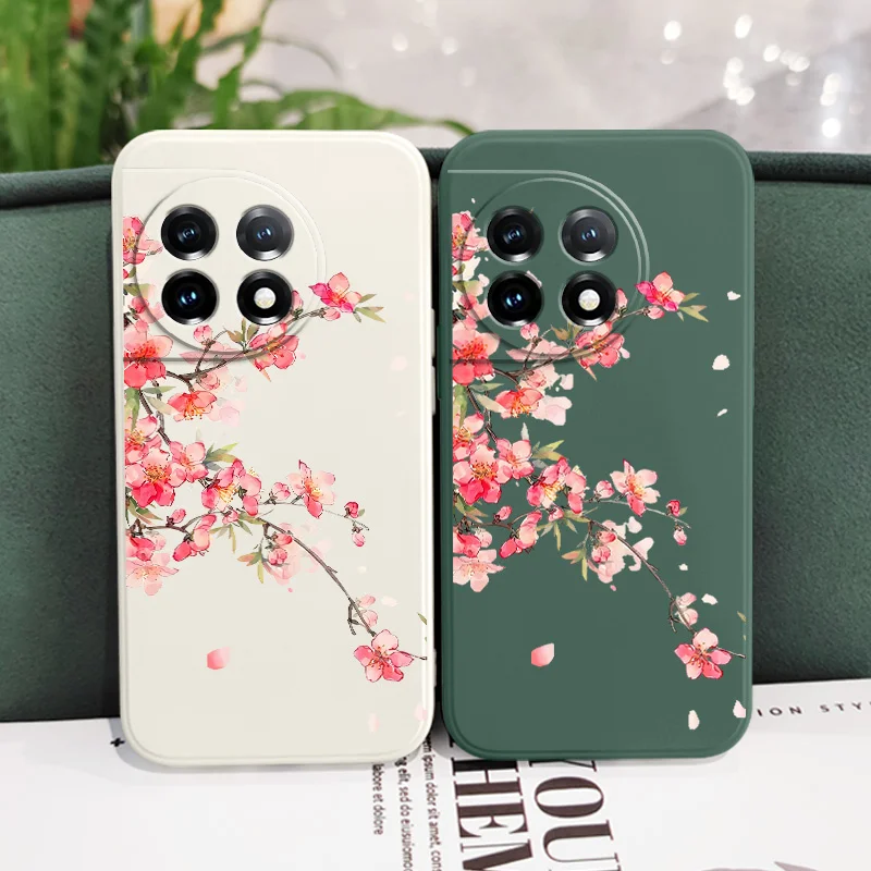Peach Blossom Liquid Silicone Phone Case