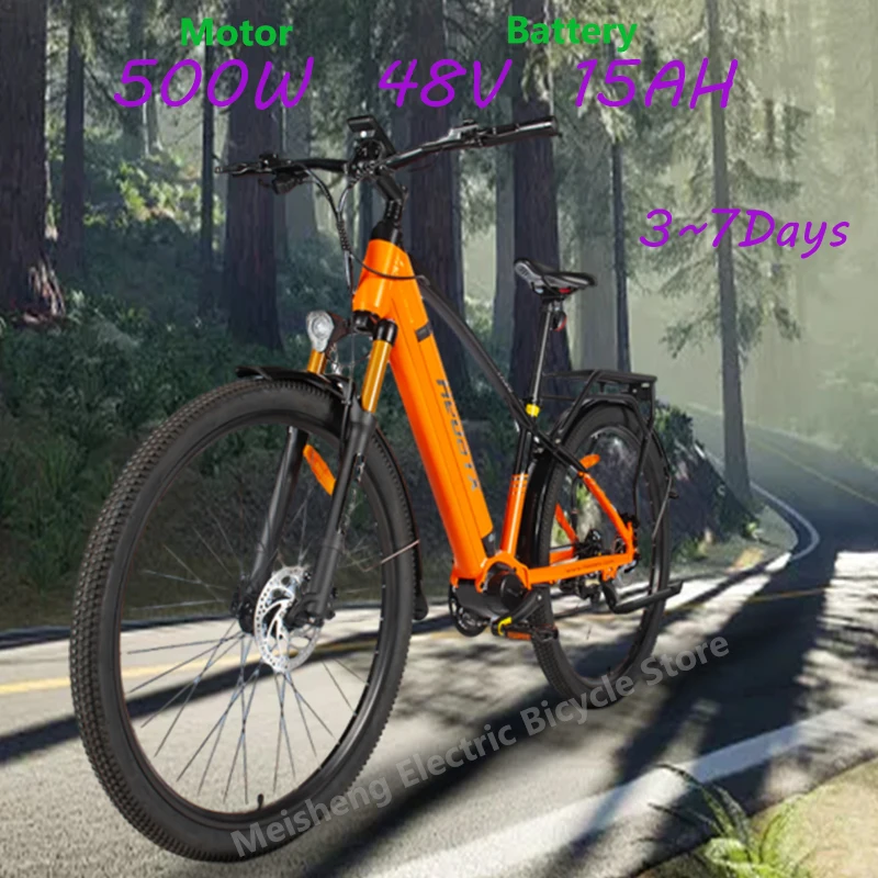 Ebike TX90 Electric Bike 29x2.1 inch Tire 500W Mid Motor E-Bike 48V 15Ah Battery 60-80km Range Hydraulic Brake Electric Bicycle