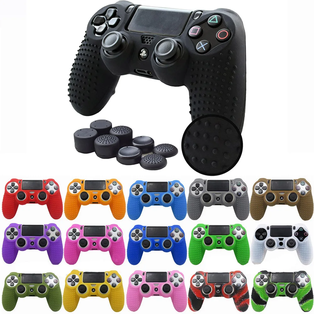 

ZOMTOP Anti-slip Silicone Cover Skin Case for Sony PlayStation Dualshock 4 PS4 DS4 Pro Slim Controller & Stick Grip Accessories