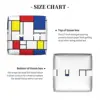 Custom Mondrian Minimalist Modern Art Tissue Box Cover PU Leather Square Color Art Plaid Facial Tissues Holder for Office 4