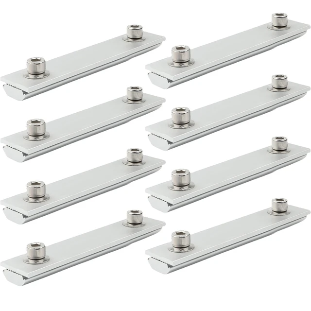 4/8Pcs PV Rail Solar Profile Connector Aluminium Mounting Rail Set Solar  Panel Photovoltaic Bracket Mounting Rail Connector - AliExpress