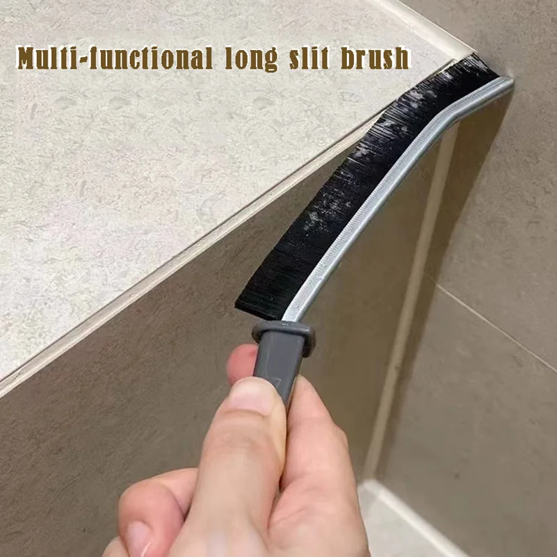 

Bathroom Slot Brush Bathroom Kitchen Tile Dead Corner Cleaning Tool Multi-Functional Window Slot Groove Dust Brush Wall Hanging