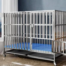  1PCS 78x50x66cm foldable Assembled strong stainless steel tube anti rust prevention Kennel teddy dog cage 