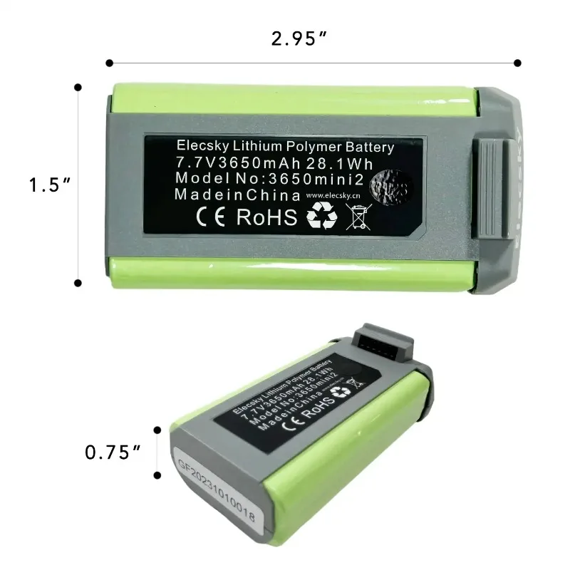 Batterie DJI Mini 2/Mini 2 SE/Mini SE/Mini 4K - Lot de 1/2/3