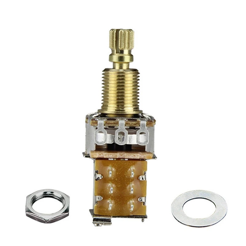 

1 PCS Guitar Push Push Potentiometer Short Shaft Push Push Potentiometer Electric Guitar Pot A500K For Guitar Bass Parts