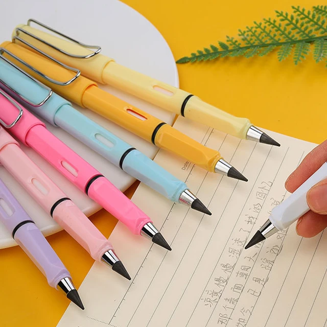 Infinity Pencil Inkless Pencils Pens Eternal Portable Reusable Erasable Pen  With Eraser Art Writing School Supplies