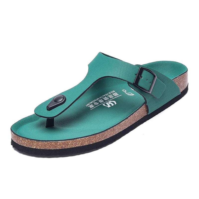 Summer Beach Shoes Women Shoes Plus Sizes 45 Soft Soled Cork Sandals Slippers Retro Slippers Fashion Design Men's