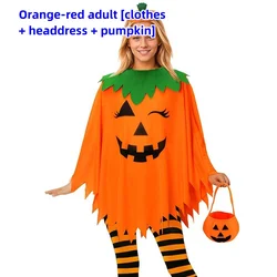 Adult Pumpkin Costume Set with Hat | Festive Wear for Halloween & Holiday Parties (1set)