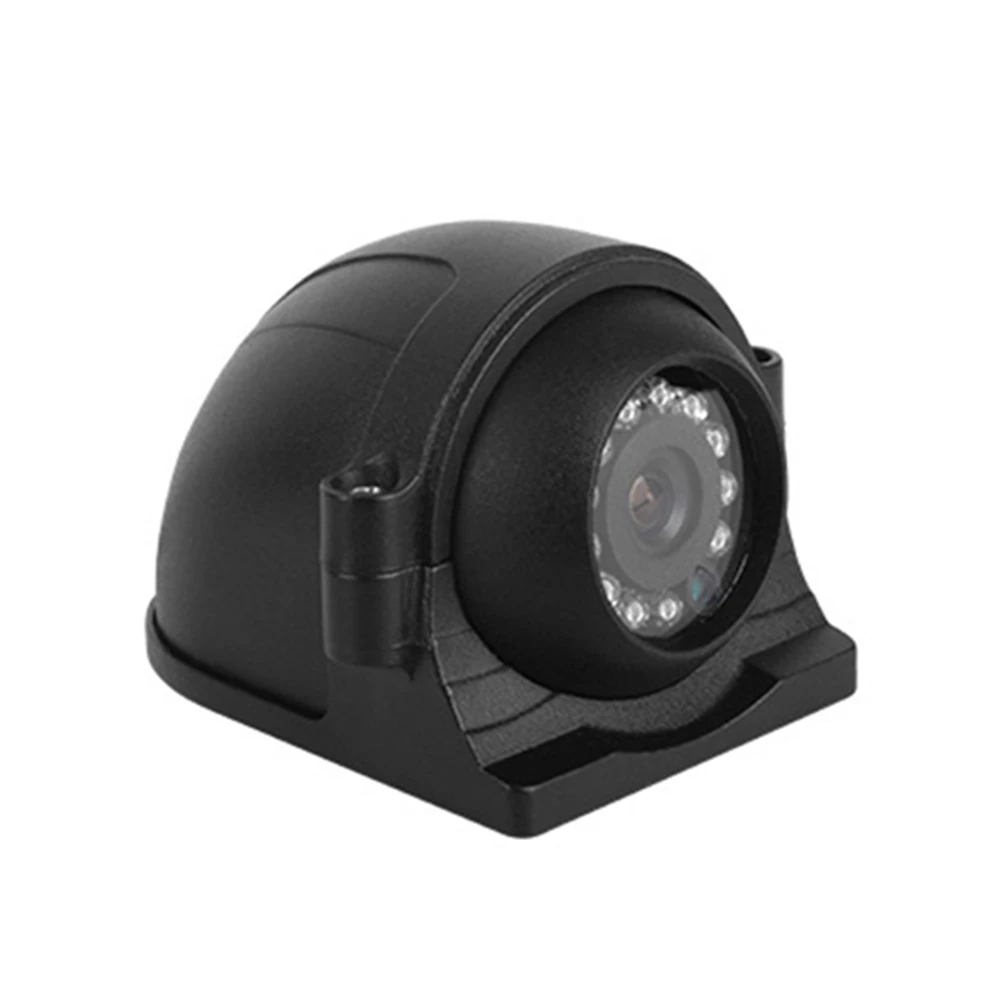 

1pc Black IP67 4 Pin Heavy Duty AHD IR Color 12 LED Side View Camera 700 TVL For Truck RV Bus Night Vision Car Accessories