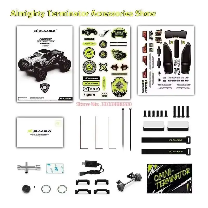 Lello 1/10 All-around Terminator Remote Control Vehicle Rc Brushless Four-wheel Drive Off-road Vehicle Model Toy Boy Gift 5