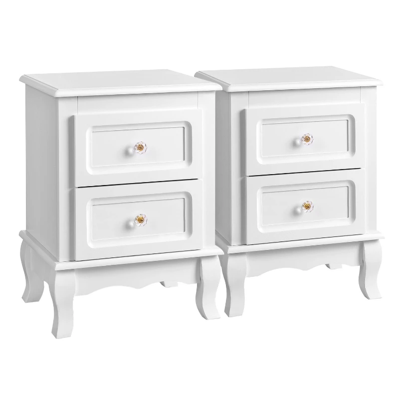 

Wholesale Modern Bedroom Furniture 2 night table nightstand With storage Drawer night stand bedside table