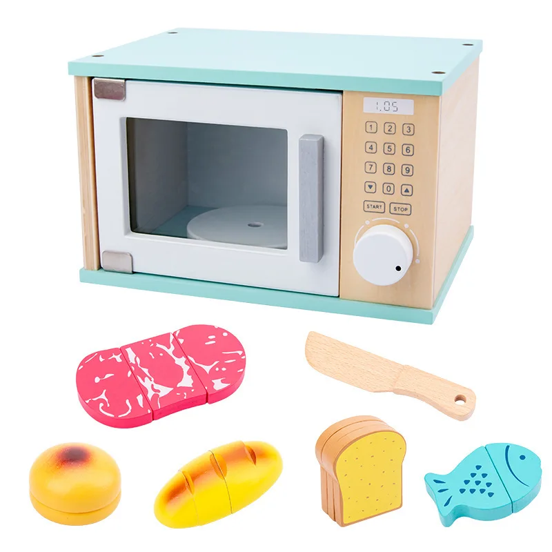 High Quality Wooden Simulation Kitchen Pretend Toys Children Oven ...