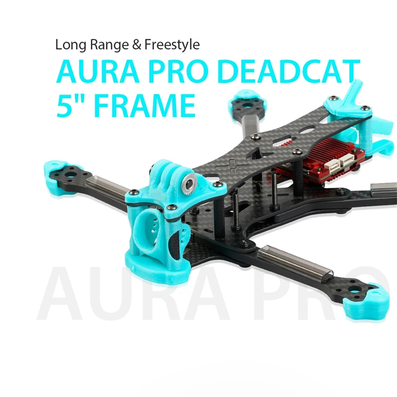 

Foxeer Aura Pro 5" DeadCat 235mm Toray T700 Carbon with Silky Coating for FPV Freestyle Analog DJI Vista HDZERO Drones DIY Parts