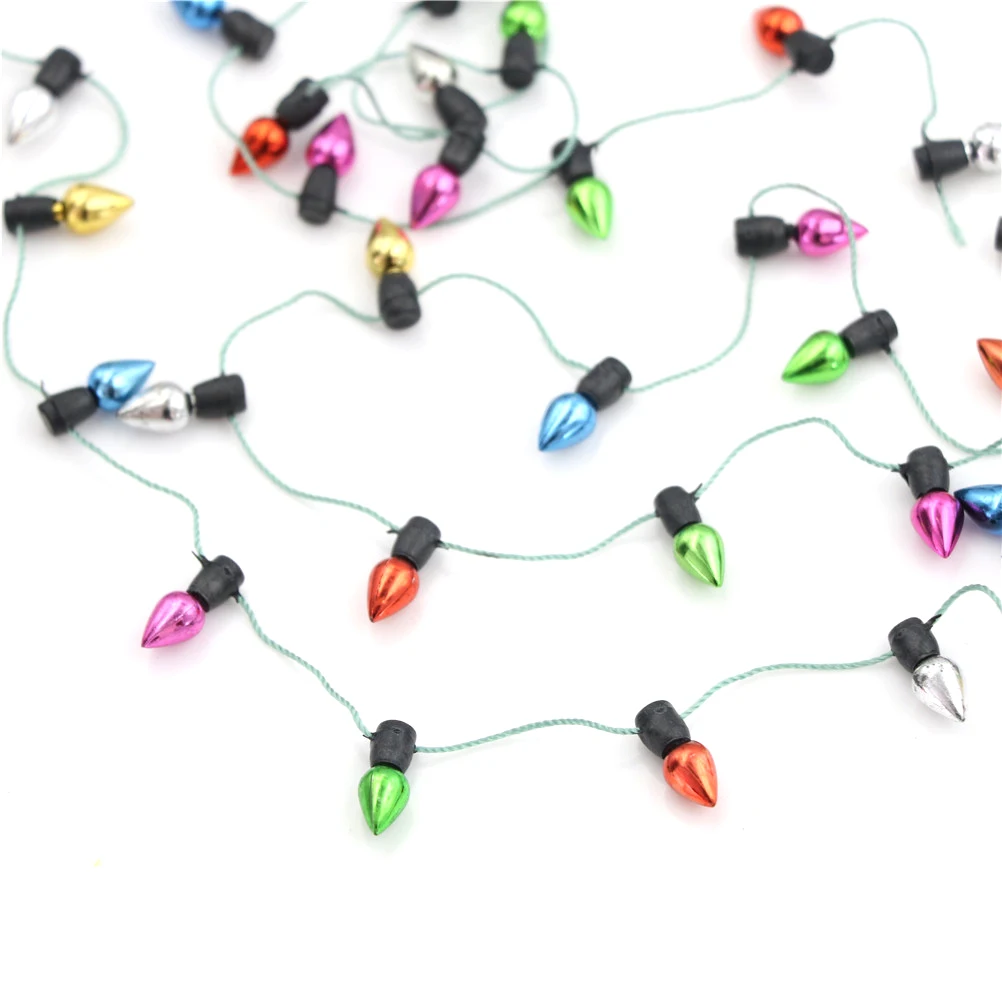 

1m 1/12 Scale Dollhouse Miniature A String of multi-coloured Christmas Lights Fake Lights For Doll House Decor Small ornaments