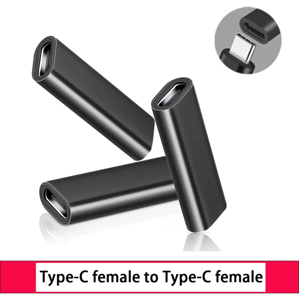 USB C Female To Female Adapter USB C 3.1 Coupler For Connecting Two Type C Cable For Phone Tablet And Extension Connector