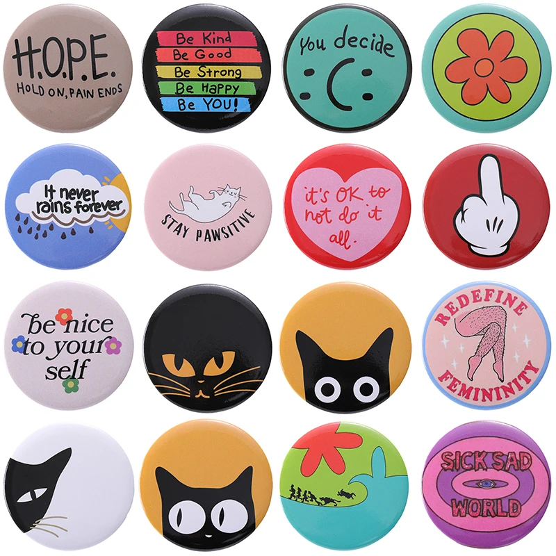 Hope Kind Good Strong Happy Be You Spilla In Banda Stagnata Benedizione Wishing Quotes Bottone Spilla Morbida Spilla Da Bavero Gioielli Per Camicia Za