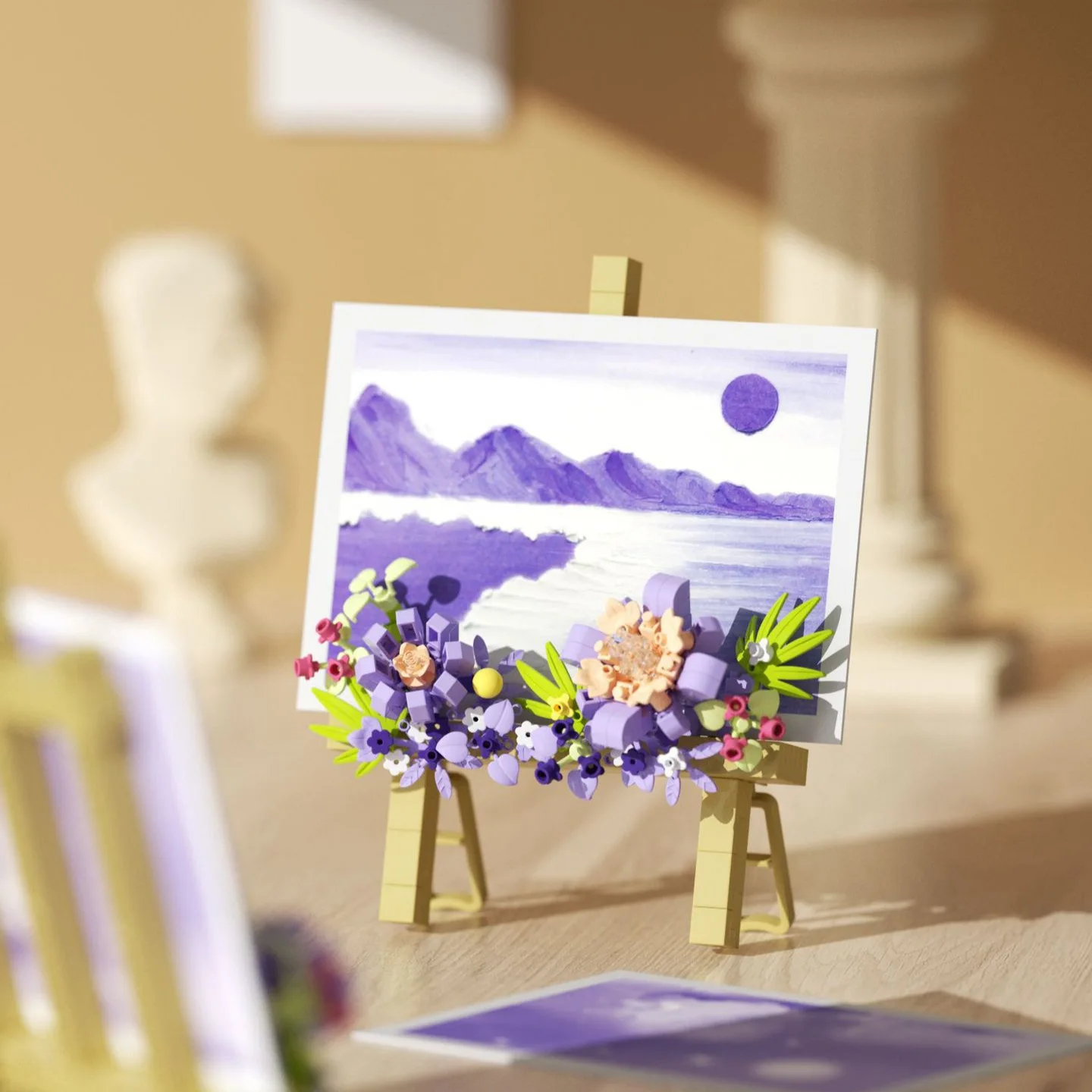 Set Fiori E Ape In Blocchi Micro-particelle 588 Pezzi Con Coperchio Antipolvere, Regalo Per Bambine Dai 6 Anni