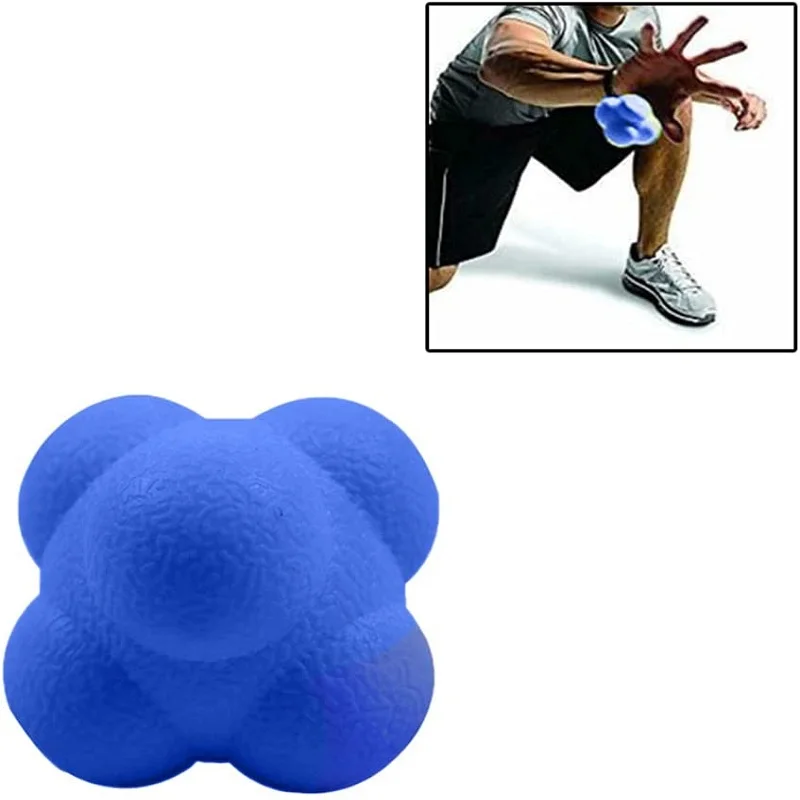 7cm Fitness Hexagonal Reaction Ball Silicone Agility Coordination Reflex Exercise Reaction Training Sports Fitness Balls Toys 3
