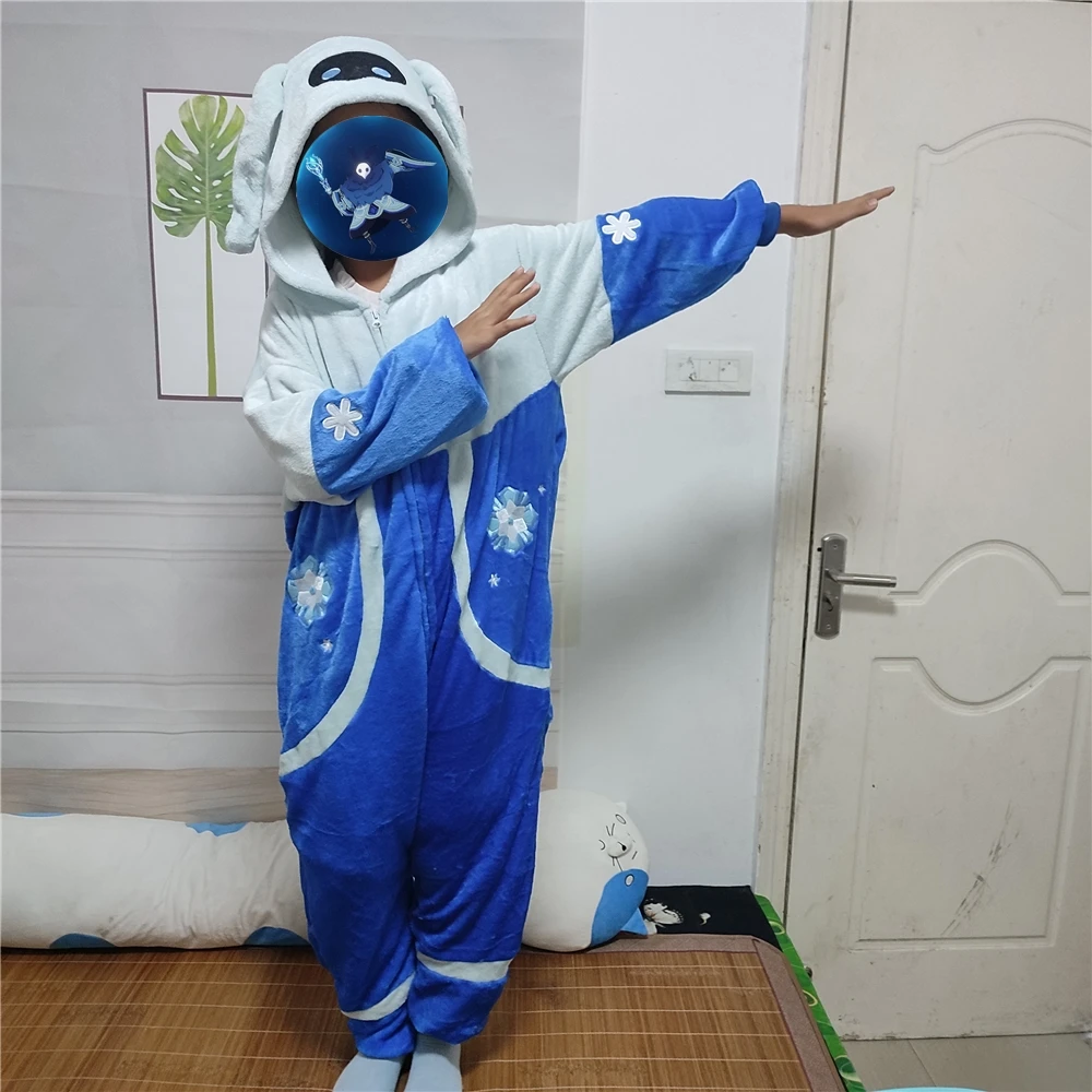Impact Abyss Mage Pajamas Jumpsuits Winter Flannel Anime Plush Adult Cartoon Halloween Cosplay Costume Kigurumi