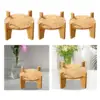 Beverage Dispenser Holder Wood Display Riser Glass Jug Rack Wood Stand Multipurpose Flower Pot Stand for Countertop Bars Home 3