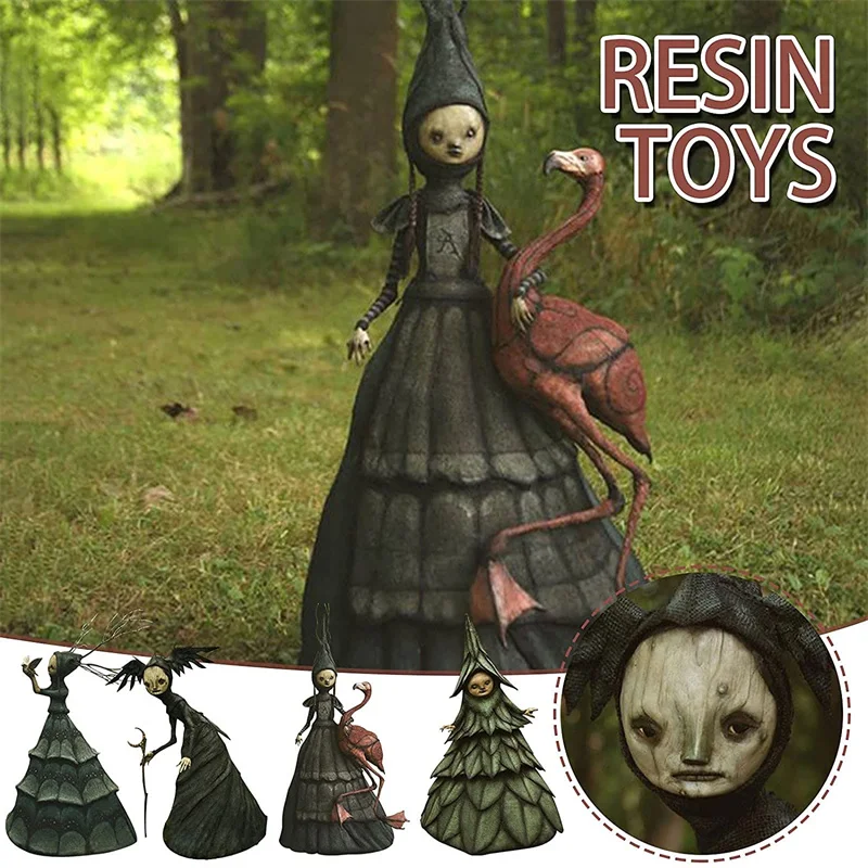 Sde241157ddb94182b90d864bdad19641n Halloween Witch Figurine Statue Resin Creepy Witch Sculptures Garden Decoration for Home Patio Yard Lawn Porch Garden Decoration Mallzona