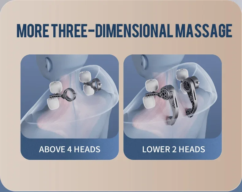2026 New 26W Brushless Motor Neck And Shoulder Massager Wireless Shoulder And Ba