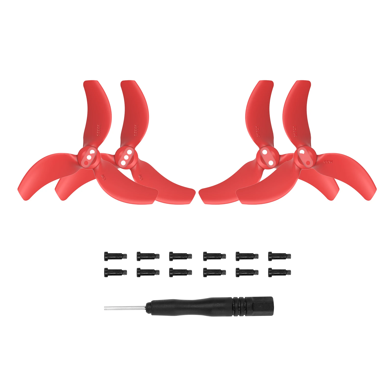 Hélices 3032S pour DJI Avata 2 - 4 pièces (2 paires) - Orange, Rouge, Noir, Bleu