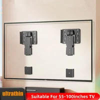 Ultra thin art wallpaper TV Stand For 40-100inch LCD TV Wall Mount Bracket Large Load Solid Support Wall TV Mount Steel Bracket