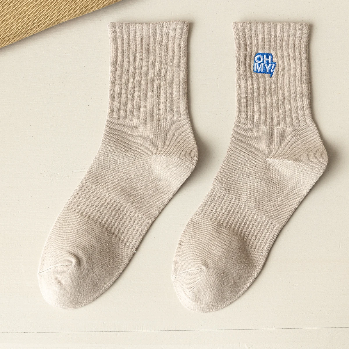 Black Letter Embroidery High Sport Socks Home Bicycle Unisex Short Socks Novelty Sleep Fitness Modern Lovers Novelties Gifts