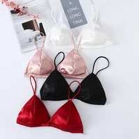Soutien-gorge de Style français pour femmes, poitrine enveloppée, sangle d'épaule réglable, boucle unique, haut tubulaire Sexy en Satin, sous-vêtements, Lingerie 1