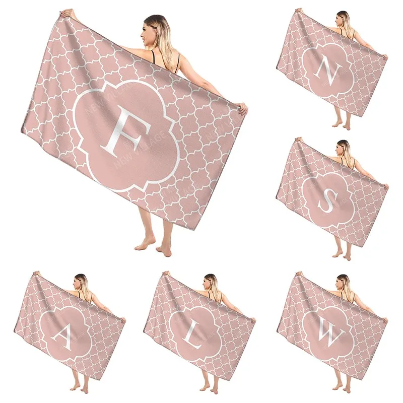 Bathroom Bath towel for adults sauna Large beach towel Gym Large hotel woman shower quick drying microfiber simple letter microfiber towel bath towel