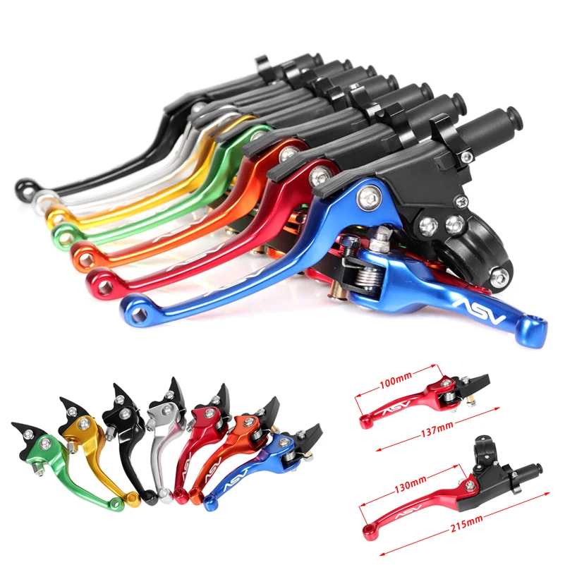 Universal Motocross Pit Dirt Bike CNC Aluminium ASV Brake Clutch Levers Handle for Honda Triumph Yamaha Suzuki Benelli Ducati