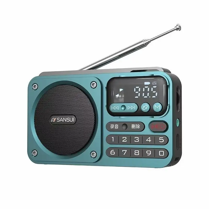 Mini Radio FM RECEPTOR de Radio Digital portátil, con pantalla LED de rango  completo Altavoz Bluetooth, disco U, tarjeta TF, reproductor de música MP3  - AliExpress