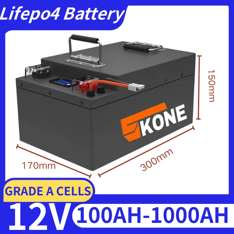 SK  12V 100Ah Deep Cycle Battery 200Ah 300Ah 400Ah 500Ah 600Ah 800Ah 1000Ah Life