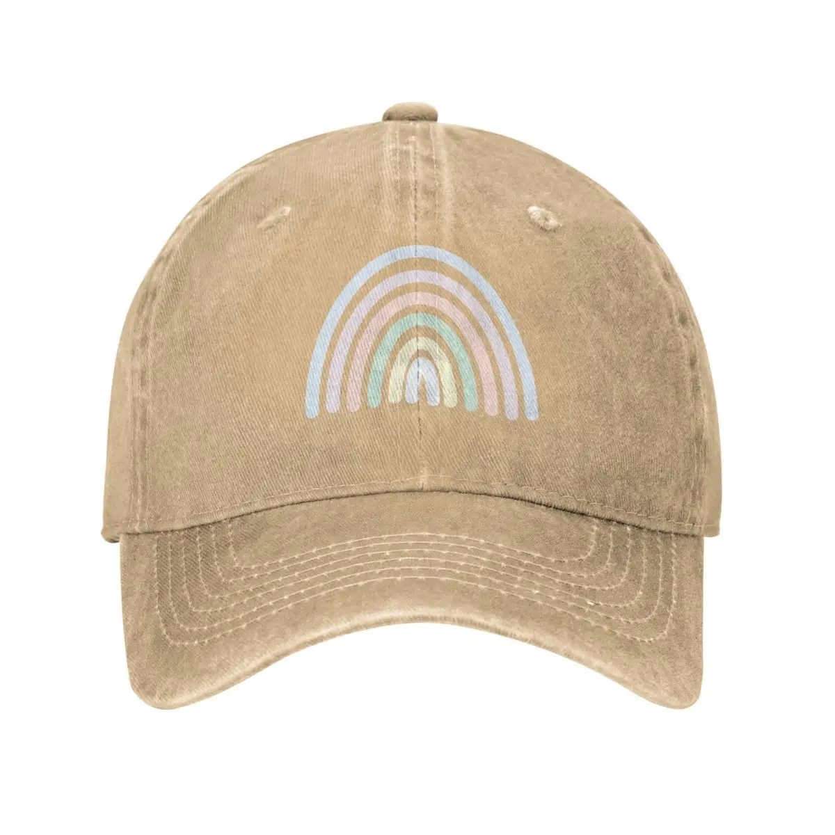 

Pastel Rainbow Cap Cowboy Hat icon Golf wear hat man luxury Hats man Women's