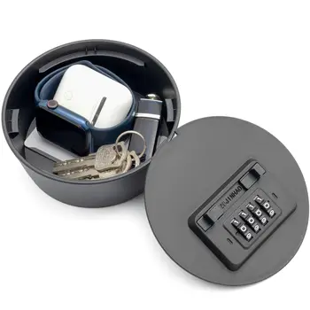 Hidden Key Box with Combination Lock Hidden Safe Small Storage Lockable Box with Code Outdoor Secret Items for Decor Flowerpot 1