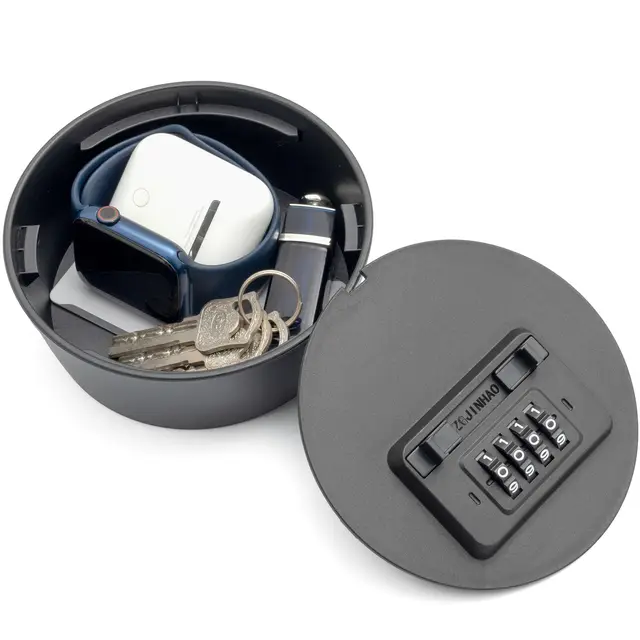 Hidden Key Box with Combination Lock Hidden Safe Small Storage Lockable Box with Code Outdoor Secret Items for Decor Flowerpot 1