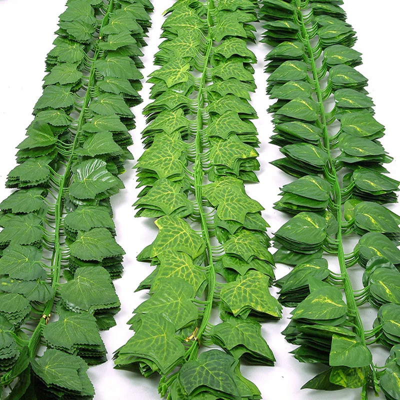 

1Pcs 230cm green silk artificial Hanging ivy leaf garland plants vine leaves diy For Home Bathroom Decoration Garden Party Decor