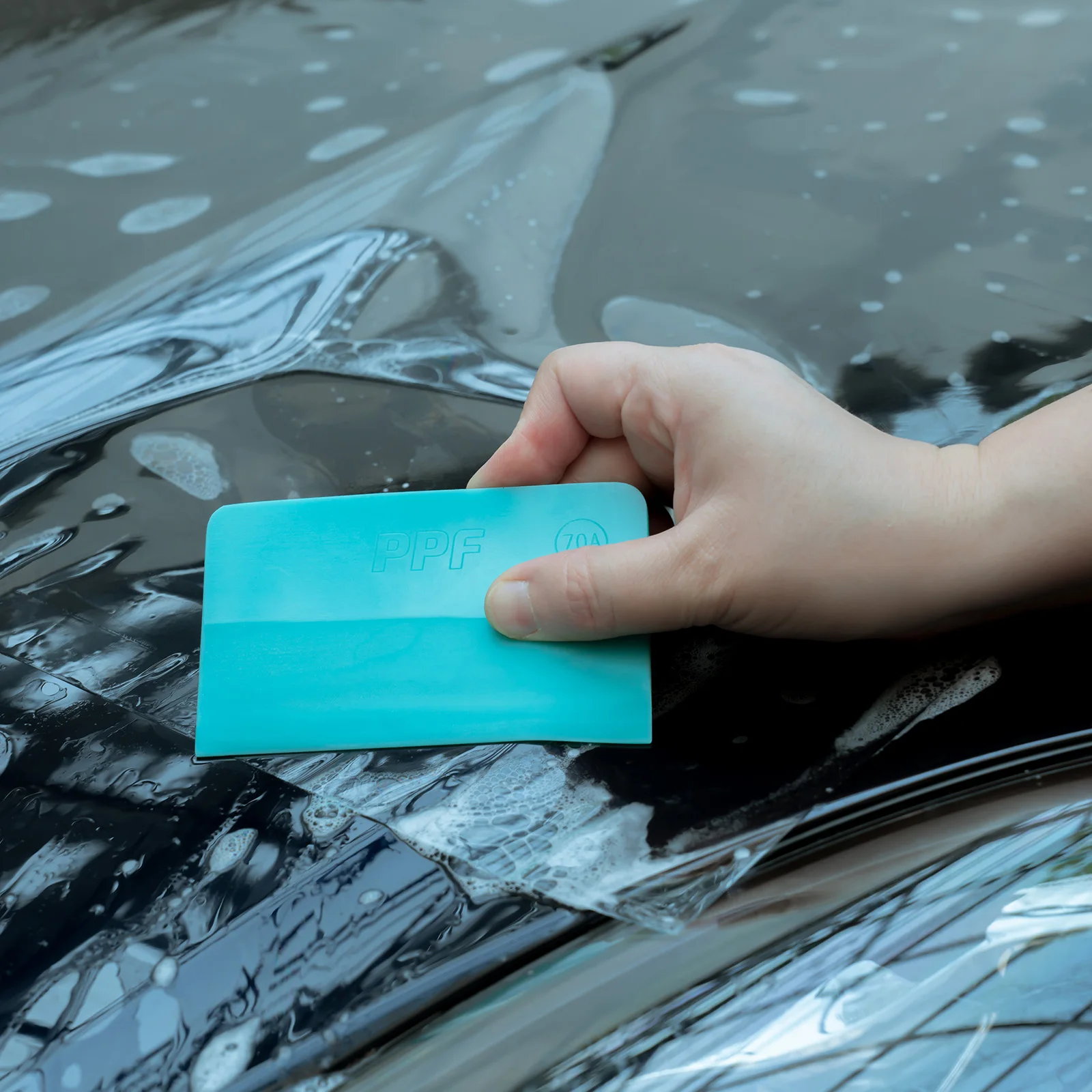 FOSHIO 3 in 1 Window Tint Squeegee Cleaning Water Remover Spatula TPU Rubber Scraper Car Wrap Protection Film Installation Tool