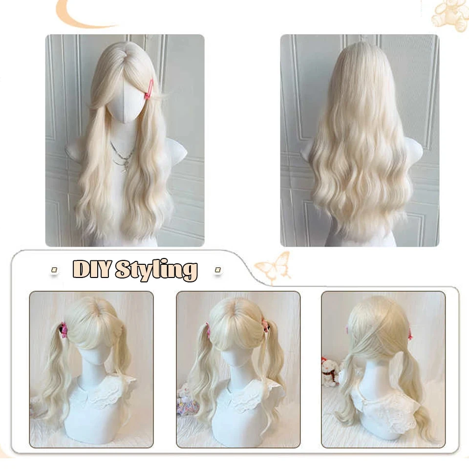 Blond Synthetic Hair Wig for Women Daily Party