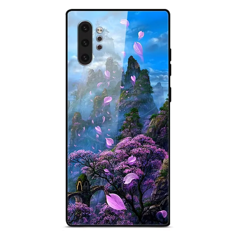 Premium Tempered Glass Protective Phone Case with Hard Back Cover and Bumper Guard